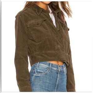 Free people corduroy Brown Cropped Jacket